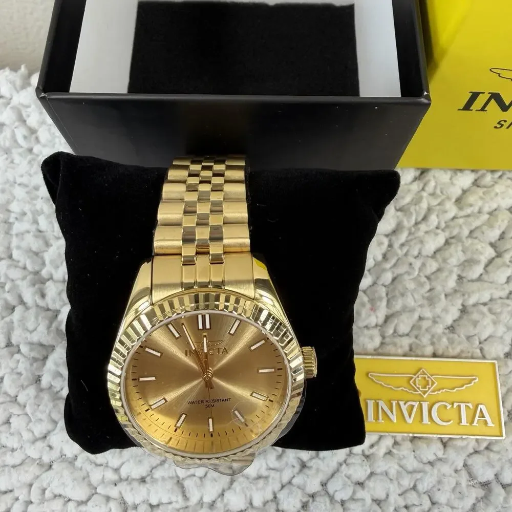 Invicta Specialty Quartz Gold Dial Ladies Watch 47507